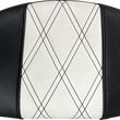 Load image into Gallery viewer, Le Pera Sissy Bar Pad - Medium - GT1/HR1 Inlay - Black/White L-SBP02GT/HR1 - Main Product View