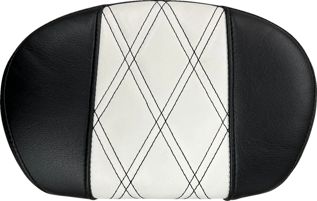 Le Pera Sissy Bar Pad - Medium - GT1/HR1 Inlay - Black/White L-SBP02GT/HR1 - Main Product View