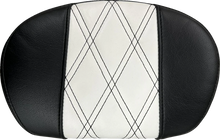 Load image into Gallery viewer, Le Pera Sissy Bar Pad - Medium - GT1/HR1 Inlay - Black/White L-SBP02GT/HR1 - Main Product View