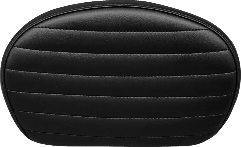 Le Pera Sissy Bar Pad - Medium - Pleated - Dull Black L-SBP02PT-DULL - Main Product View