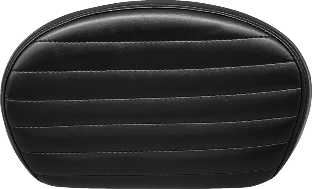Le Pera Sissy Bar Pad - Medium - Pleated - Shiny Black L-SBP02PT-SH - Main Product View