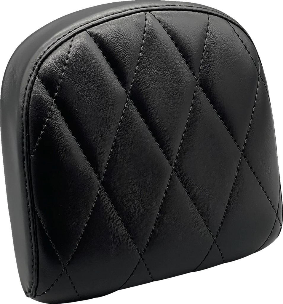 Le Pera Sissy Bar Pad - Small - Diamond - Shiny Black L-SBP03DM-SH - Main Product View