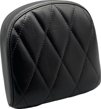 Load image into Gallery viewer, Le Pera Sissy Bar Pad - Small - Diamond - Shiny Black L-SBP03DM-SH - Main Product View