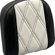 Load image into Gallery viewer, Le Pera Sissy Bar Pad - Small - GT1/HR1 Inlay - Black/White L-SBP03GT/HR1 - Main Product View