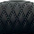 Load image into Gallery viewer, Le Pera Sissy Bar Pad - Small - GT1/HR1 Inlay - Black/White L-SBP03GT/HR1 - Side View