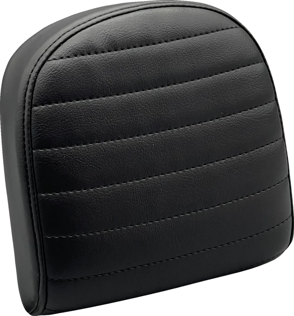 Le Pera Sissy Bar Pad - Small - Pleated - Dull Black L-SBP03PT-DULL - Main Product View