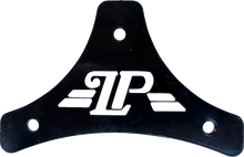Load image into Gallery viewer, Le Pera Sissy Bar Plate - Dead End - Scroll - Black - Softail/Touring '08-'22 H-SB SCROLL - Side View