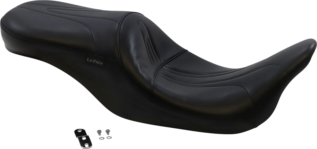 Le Pera Sorrento 2-Up Seat - Stitched - Black - FL '08-'23 LK-907 - Side View