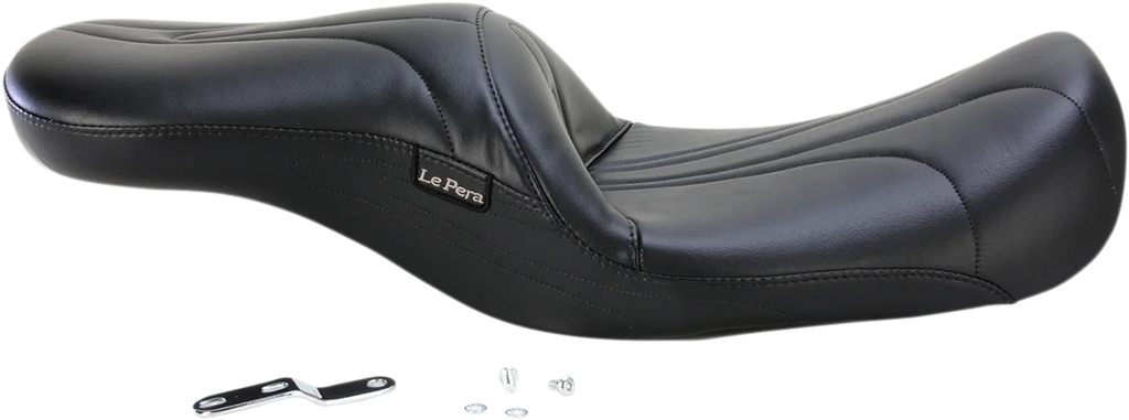 Le Pera Sorrento 2-Up Seat - Stitched - Black - FL '08-'23 LK-907PY - Side View