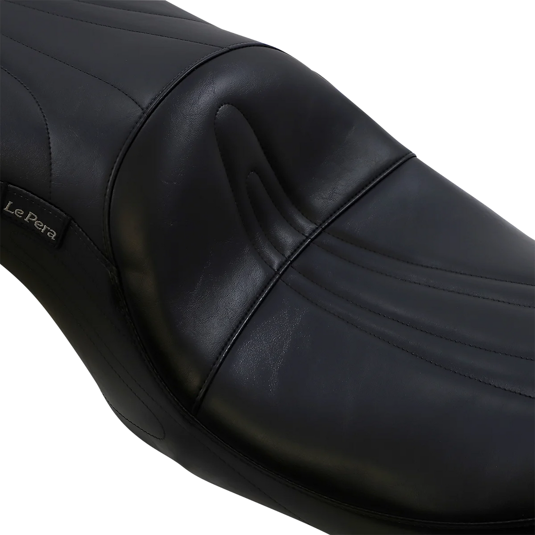 Le Pera Sorrento 2-Up Seat - Stitched - Black - FLHR '02-'07 LH-907RK - Installation View
