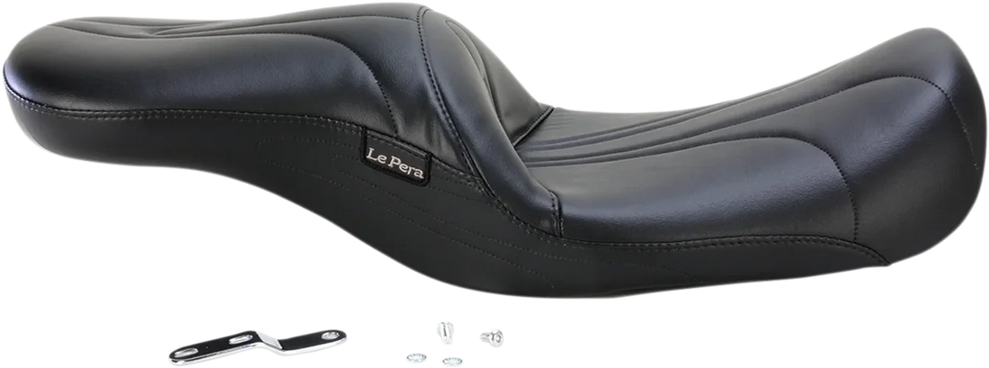 Le Pera Sorrento 2-Up Seat - Stitched - Black - FL '08-'23 LK-907PY - Side View