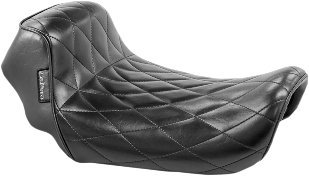 Le Pera Sprocket Solo Seat - Diamond - Black - FXD '06-'17 LK-321DM - Main Product View