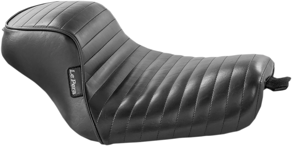 Le Pera Sprocket Solo Seat - Pleated - Black - XL '04-'23 LK-326PT - Main Product View