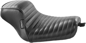 Le Pera Sprocket Solo Seat - Pleated - Black - XL '04-'23 LK-326PT - Main Product View
