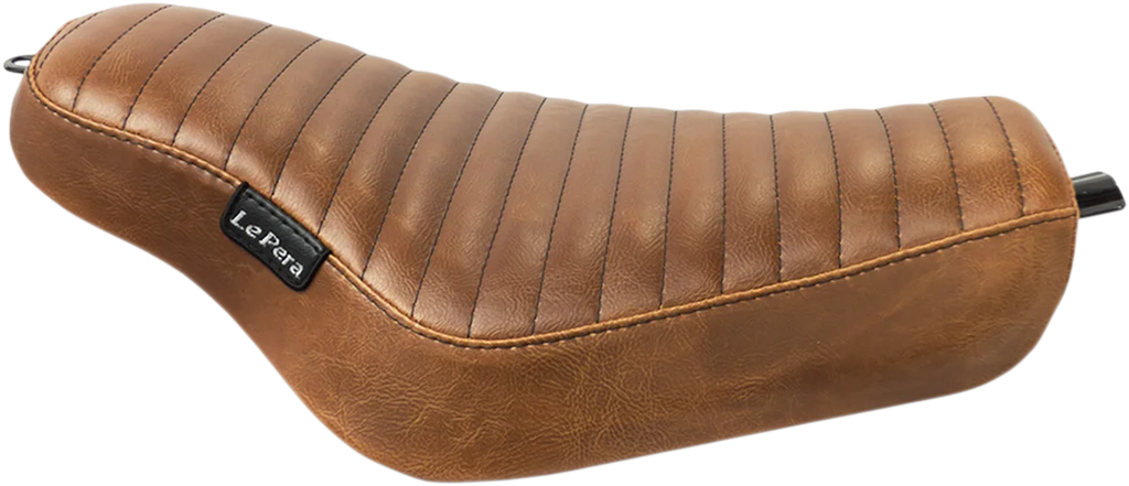Le Pera Streaker Solo Seat - Pleated - Brown - XL '04-'23 LK-356PTTDV - Main Product View