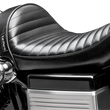 Load image into Gallery viewer, Le Pera Stubs Cafe Seat - Pleated - Black - FXD '06-'17 LK-421PT - Main Product View