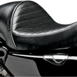 Load image into Gallery viewer, Le Pera Stubs Cafe Seat - Pleated - Black - XL '04-'23 LK-426PT - Main Product View
