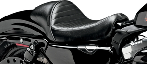 Le Pera Stubs Cafe Seat - Pleated - Black - XL '04-'23 LK-426PT - Main Product View