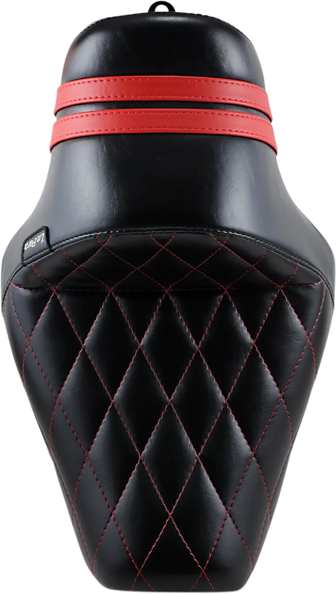 Le Pera Stubs Spoiler Seat - Diamond - Black w/ Red Stripes - XL '04-'23 LK-416DMRED - Side View