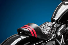 Load image into Gallery viewer, Le Pera Stubs Spoiler Seat - Diamond - Black w/ Red Stripes - XL &#39;04-&#39;23 LK-416DMRED - Installation View