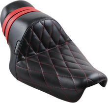 Load image into Gallery viewer, Le Pera Stubs Spoiler Seat - Pleated - Black w/ Black Stripes - XL &#39;04-&#39;23 LK-416BLK - Side View