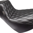 Load image into Gallery viewer, Le Pera Tailwhip Daddy Long Legs Low Rider Seat - Double Diamond - Black - FL/FX '18-'23 LYR-580DLDD - Main Product View
