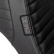 Load image into Gallery viewer, Le Pera Tailwhip Daddy Long Legs Low Rider Seat - Pleated - Black - FL/FX '18-'23 LYR-580DLPT - Side View