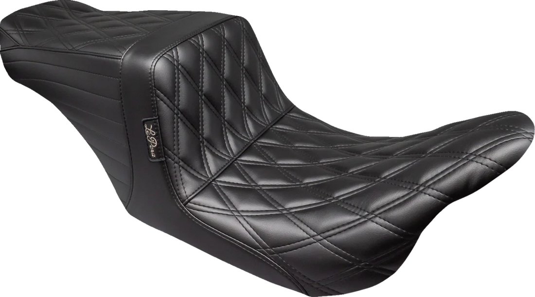 Le Pera Tailwhip Daddy Long Legs Low Rider Seat - Pleated - Black - FL/FX '18-'23 LYR-580DLPT - Detail View