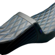 Load image into Gallery viewer, Le Pera Tailwhip Daddy Long Legs Seat - Double Diamond w/ Blue Thread - FLH/FLT '08-'24 LK-587DLDD-BLUE - Main Product View