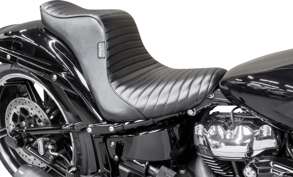 Le Pera Tailwhip Daddy Long Legs Seat - Double Diamond w/ Blue Thread - FLH/FLT '08-'24 LK-587DLDD-BLUE - Side View