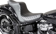 Load image into Gallery viewer, Le Pera Tailwhip Daddy Long Legs Seat - Double Diamond w/ Blue Thread - FLH/FLT '08-'24 LK-587DLDD-BLUE - Side View