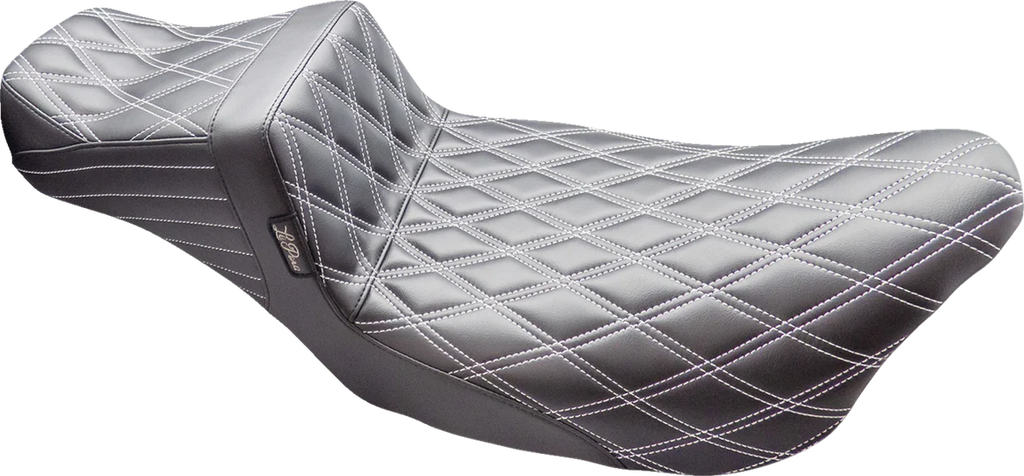 Le Pera Tailwhip Daddy Long Legs Seat - Double Diamond w/ Titanium Thread - FL '08-'24 LK-587DLDD-TTM - Main Product View