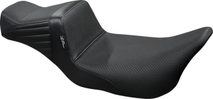 Le Pera Tailwhip Daddy Long Legs Seat - Red Double Diamond Stitch - FLH/FLT '23-'24 LV-587DLDD-R01