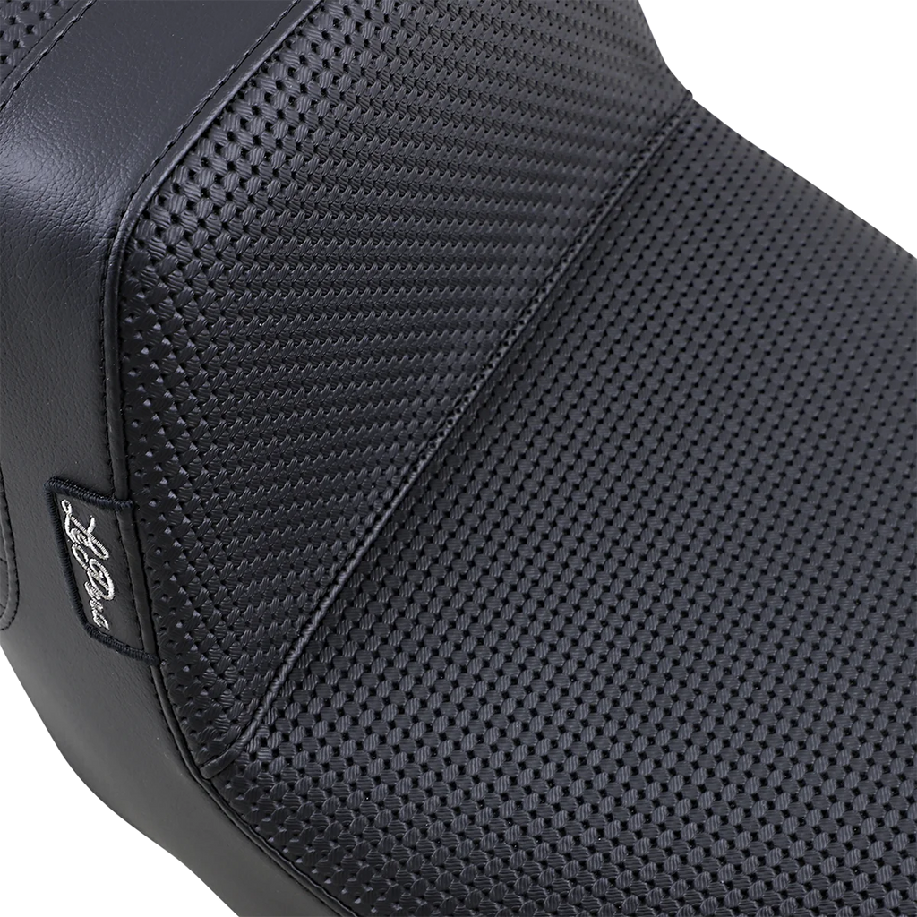 Le Pera Tailwhip Seat - Basketweave - Black - FL '08-'23 LK-587BW - Side View