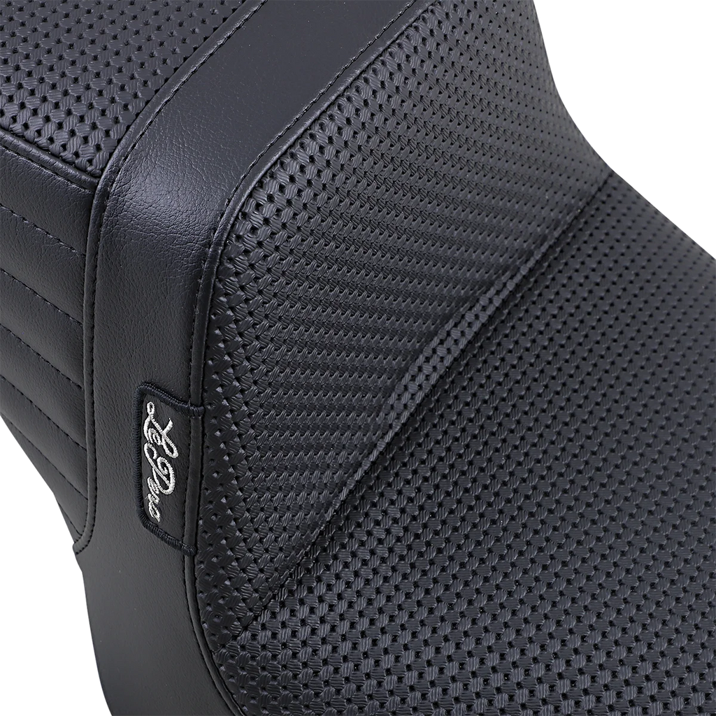 Le Pera Tailwhip Seat - Basketweave - Black - XL '10-'22 LK-586BW - Side View