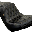 Load image into Gallery viewer, Le Pera Tailwhip Seat - Diamond w/ Chestnut Stitching - Black - FXLR/FLSB '18-'23 LYR-580DD-CHET - Main Product View