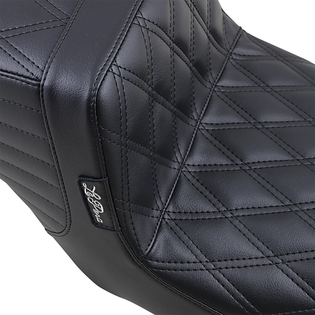 Le Pera Tailwhip Seat - Double Diamond - Black - FL '08-'23 LK-587DD - Side View