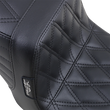 Load image into Gallery viewer, Le Pera Tailwhip Seat - Double Diamond - Black - FXD '99-'03 LN-581DD - Side View