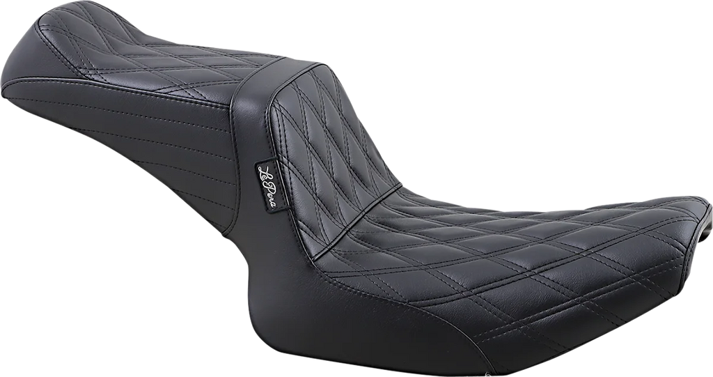 Le Pera Tailwhip Seat - Double Diamond - Black - FXR '82-'94 L-588DD - Main Product View