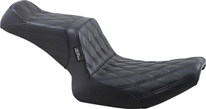 Le Pera Tailwhip Seat - Double Diamond - Black - FXR '82-'94 L-588DD - Main Product View