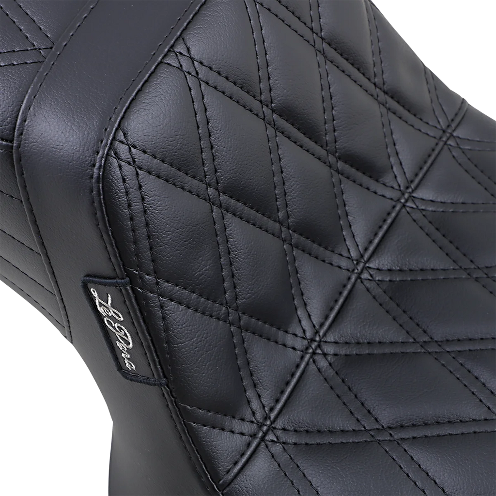 Le Pera Tailwhip Seat - Double Diamond - Black - FXR '82-'94 L-588DD - Side View
