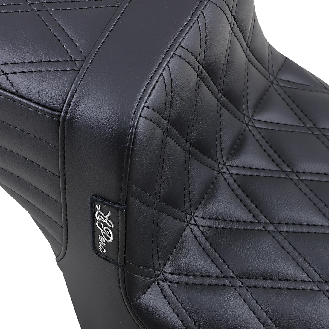 Le Pera Tailwhip Seat - Double Diamond - Black - XL '10-'22 LK-586DD - Side View