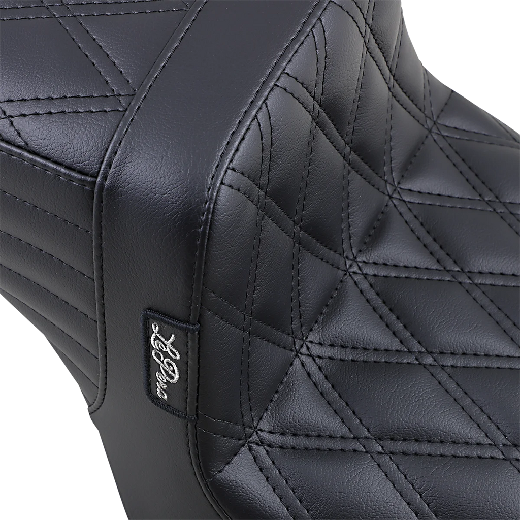 Le Pera Tailwhip Seat - Double Diamond - Black - XL '10-'22 LK-586DD - Side View