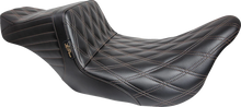 Load image into Gallery viewer, Le Pera Tailwhip Seat - Double Diamond w/ Chestnut Thread - Black - FL '08-'24 LK-587DD-CHET - Main Product View