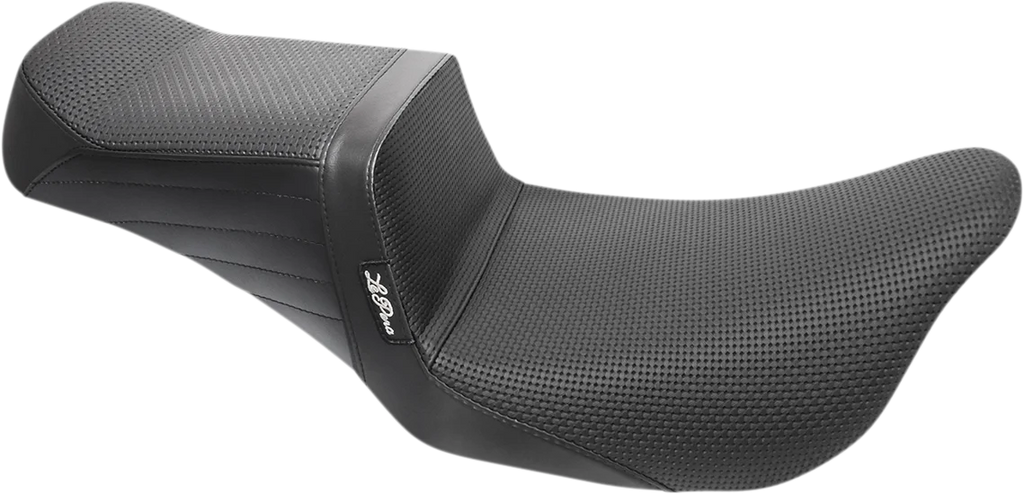 Le Pera Tailwhip Seat - Double Diamond w/ Chestnut Thread - Black - FL '08-'24 LK-587DD-CHET - Side View