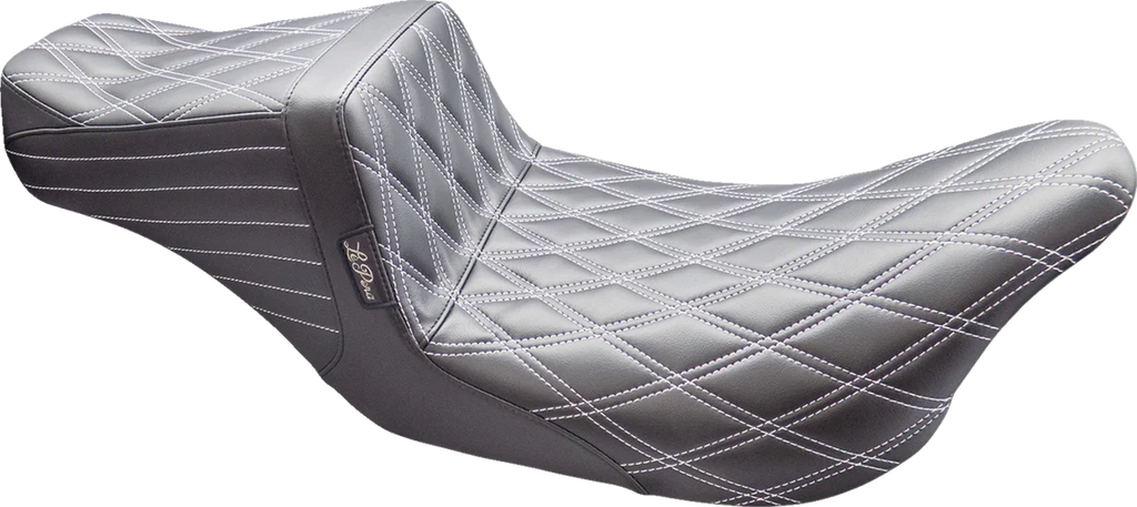 Le Pera Tailwhip Seat - Double Diamond w/ Titanium Thread - Black - FL '08-'24 LK-587DD-TTM - Main Product View