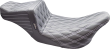 Load image into Gallery viewer, Le Pera Tailwhip Seat - Double Diamond w/ Titanium Thread - Black - FL '08-'24 LK-587DD-TTM - Main Product View
