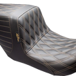 Load image into Gallery viewer, Le Pera Tailwhip Up Front Seat - Double Diamond w/ Chestnut Thread - FL '08-'24 LKU-587DD-CHET - Main Product View