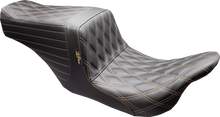 Load image into Gallery viewer, Le Pera Tailwhip Up Front Seat - Double Diamond w/ Chestnut Thread - FL '08-'24 LKU-587DD-CHET - Main Product View