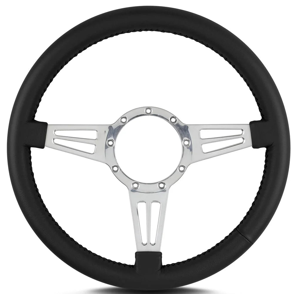 Lecarra Steering Wheel Mark 4 Do uble Slot Pol. w/Blk Wra 44401